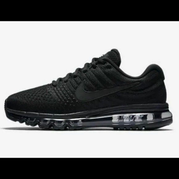 Nike Air Max 2017 Running Shoes Triple Black 849559-004 Men's Size 8, Womens 9.5 - Picture 2 of 10
